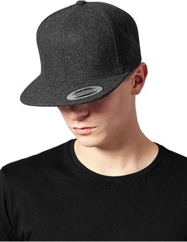 F-6689M-Melton Wool Snapback Cap